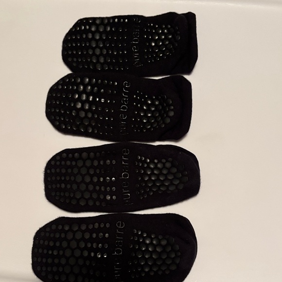 Pure Barre Socks. 1 has “Feeling Tucky” and 1 has glitter lips & glass - Picture 2 of 4